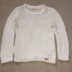 Hollister White Knit Sweater